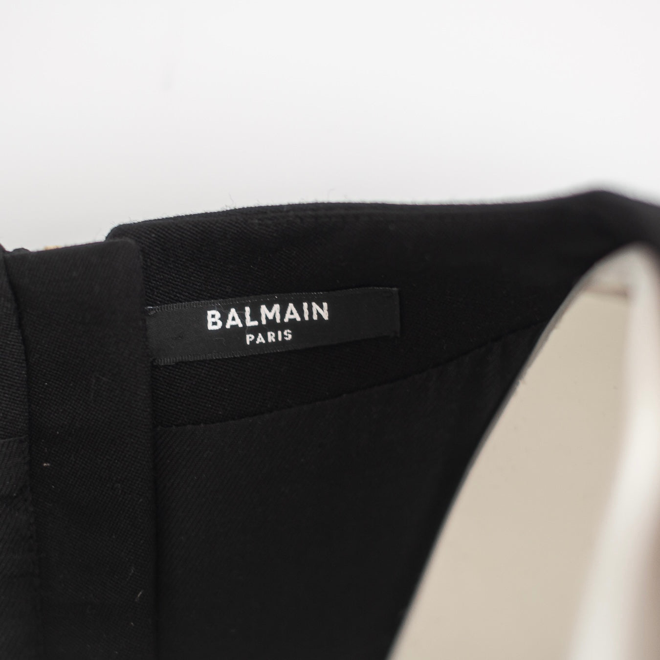 BALMAIN - DRESS MINI BLACK GOLD BUTTONS SIZE 44 FR