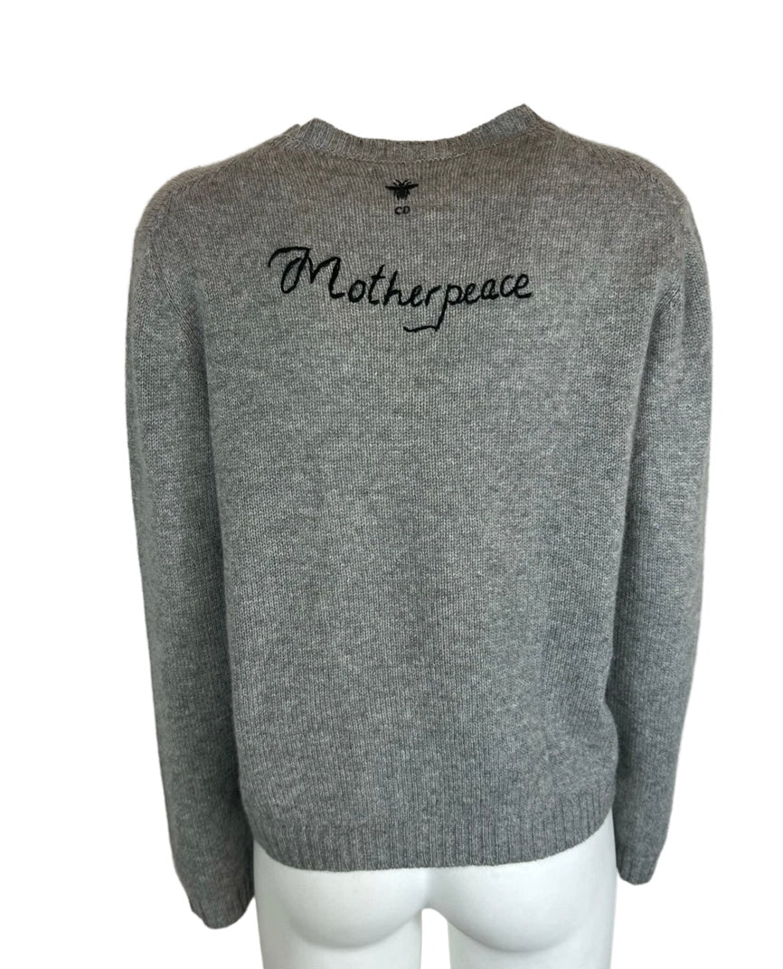 DIOR - Pullover grey 100% Cachemire size 42 FR