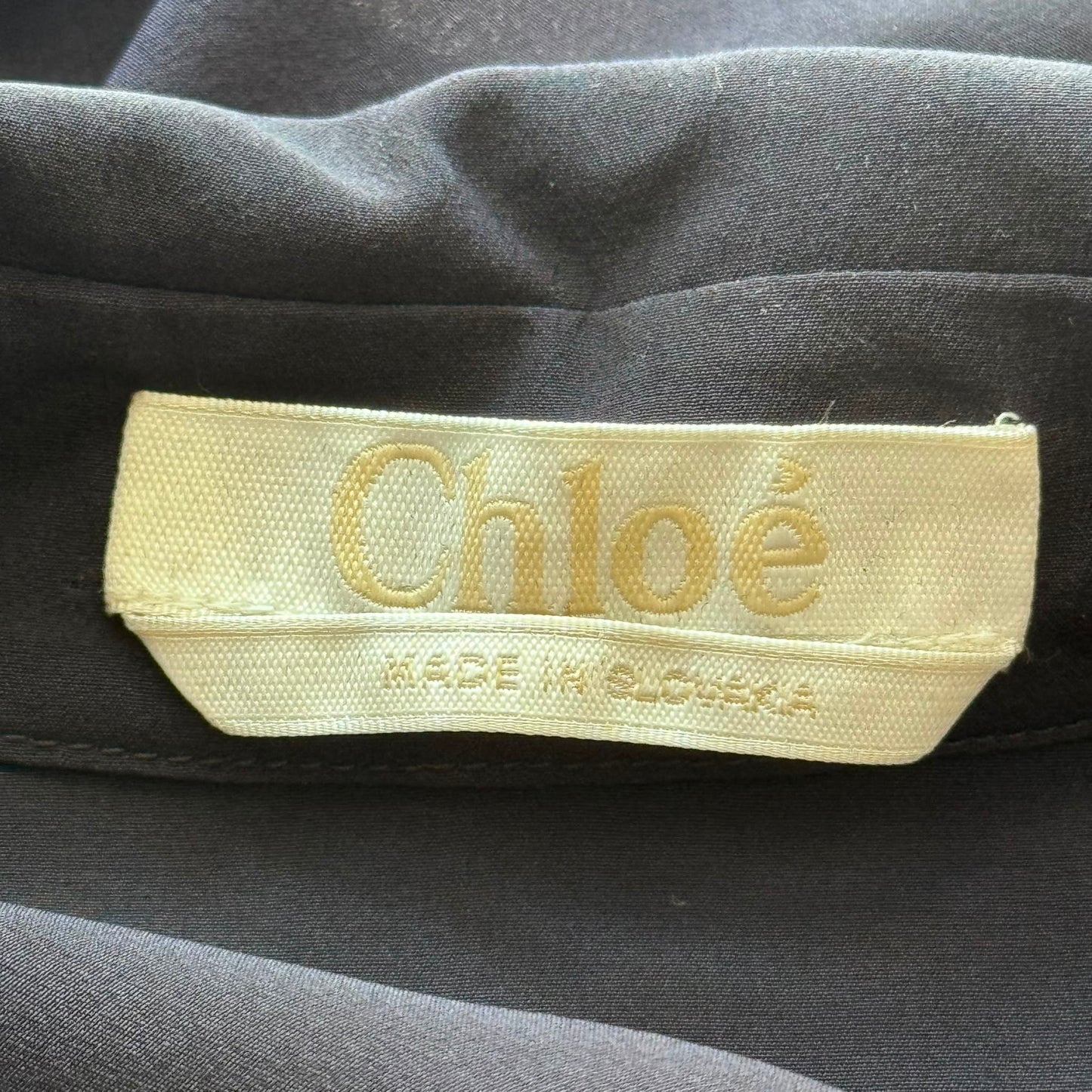 CHLOÉ - SET SHIRT AND MAXI SKIRT NAVY BLUE SIZE 34 FR