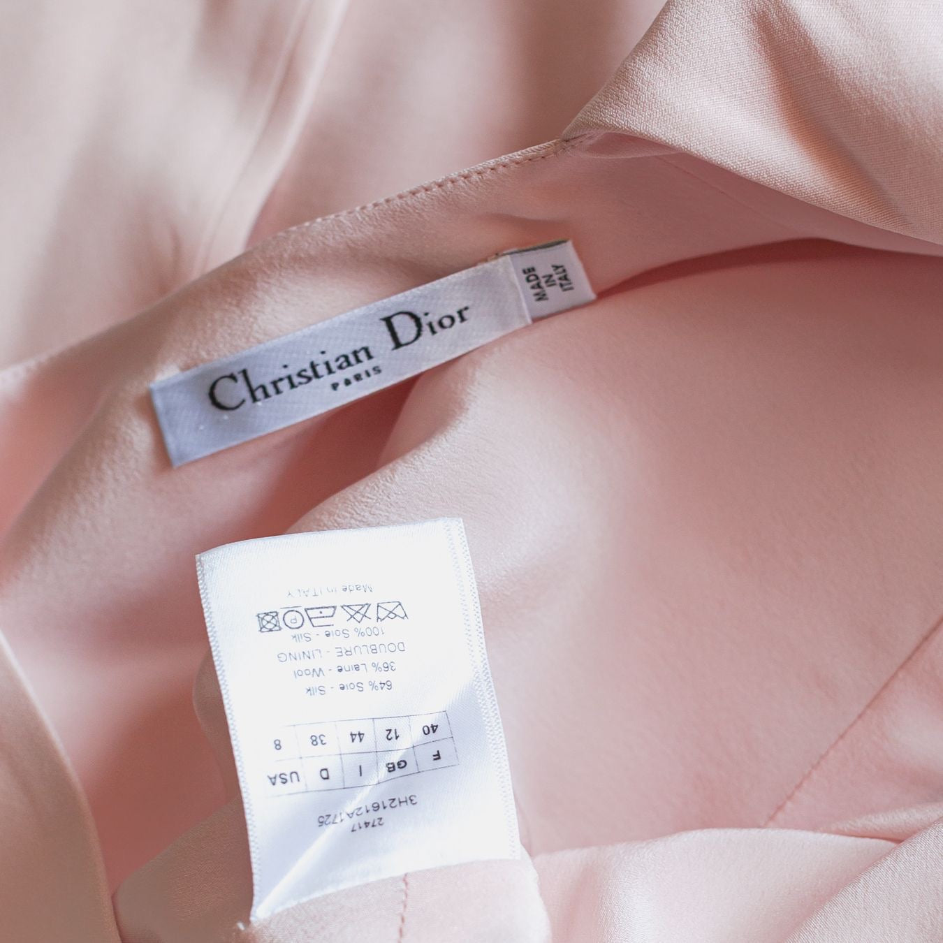 DIOR - DRESS MINI PINK WITH BOW SIZE 40 FR