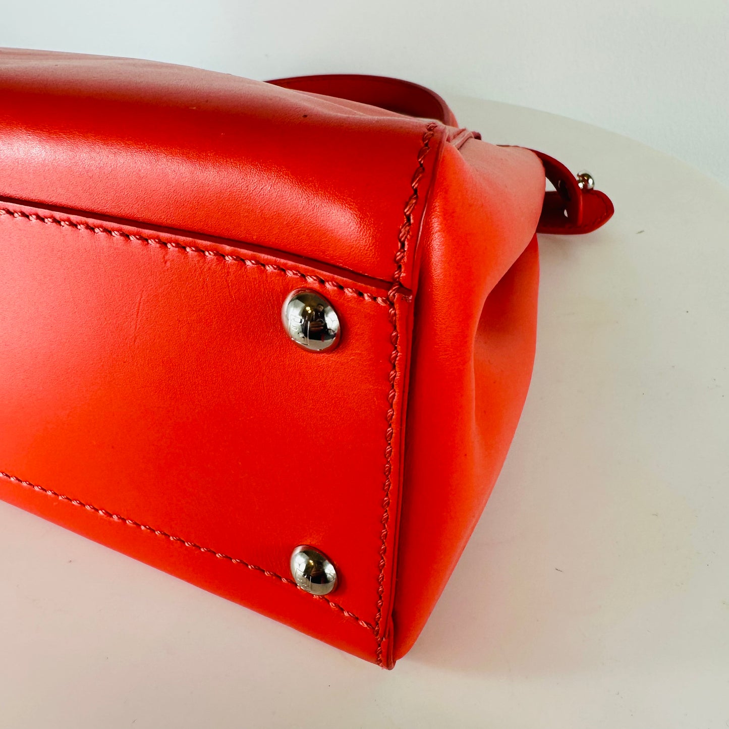 *LIMITED EDITION* FENDI - Peekaboo Bag red with strap blue python and crocodile details