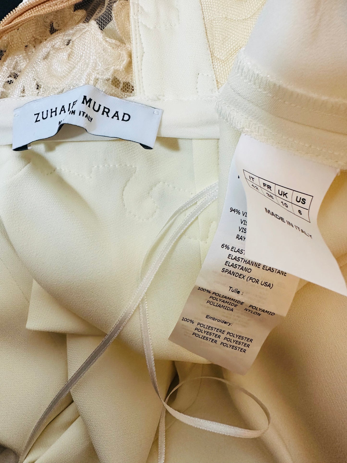 ZUHAIR MURAD - Embroidered Jumpsuit white size 38 FR