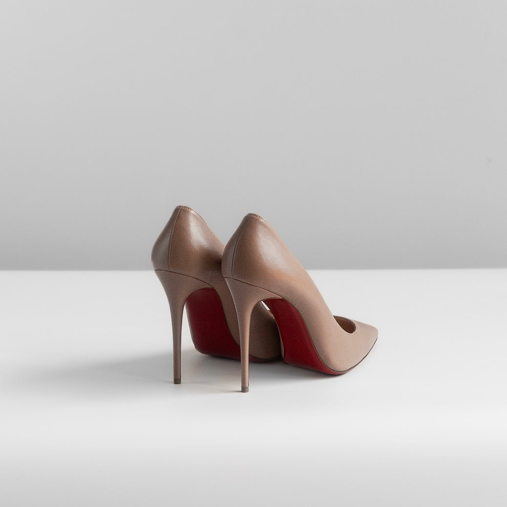 LOUBOUTIN - *BRAND NEW* PUMPS KATE 100 BEIGE NAPPA LEATHER