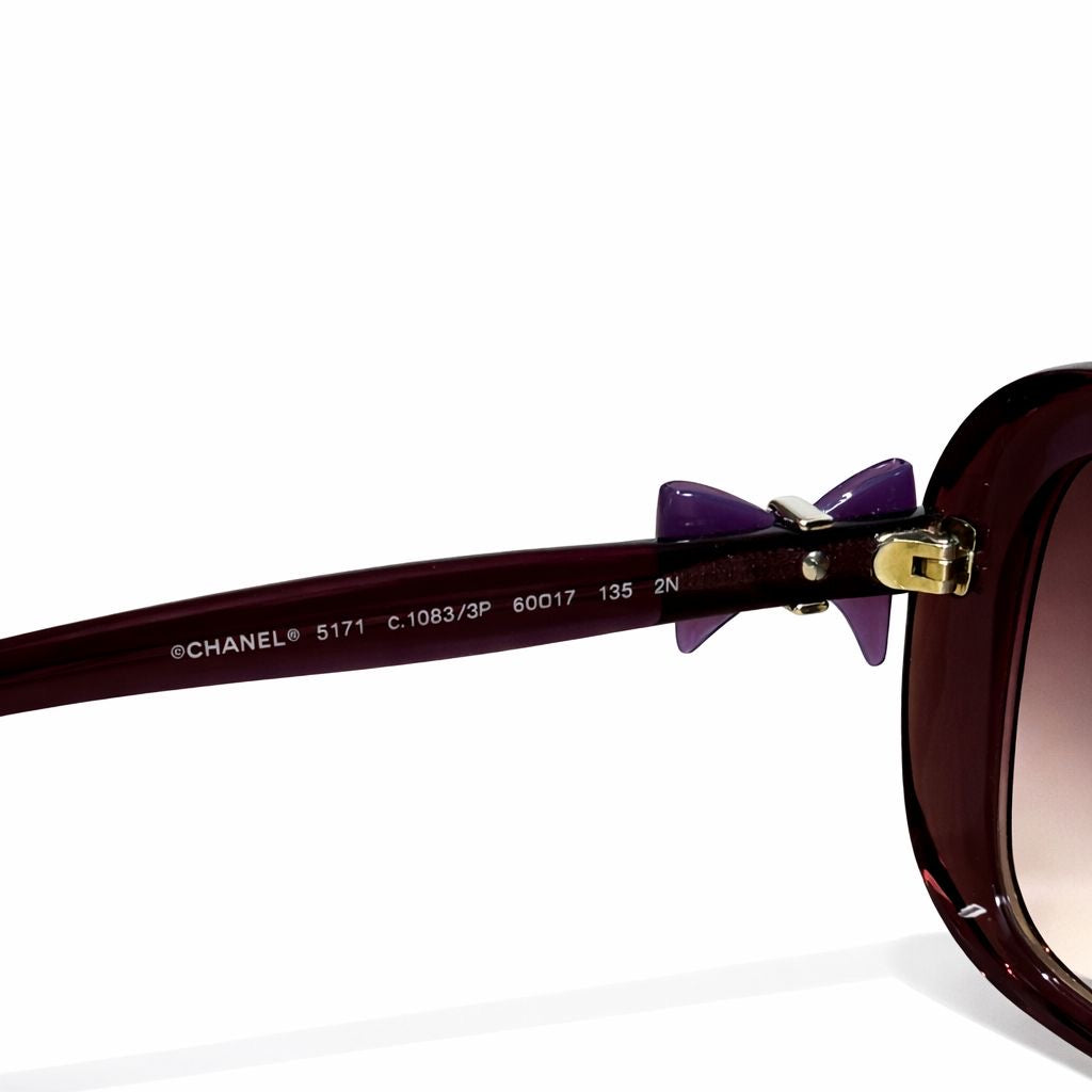 CHANEL - SUNGLASSES VIOLET WITH BOW