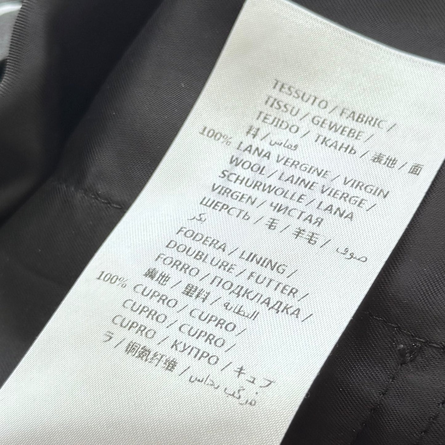 ALEXANDER MCQUEEN - SUIT BLACK WOOL JACKET WITH RUFFLE AND TROUSERS SIZE 36 FR
