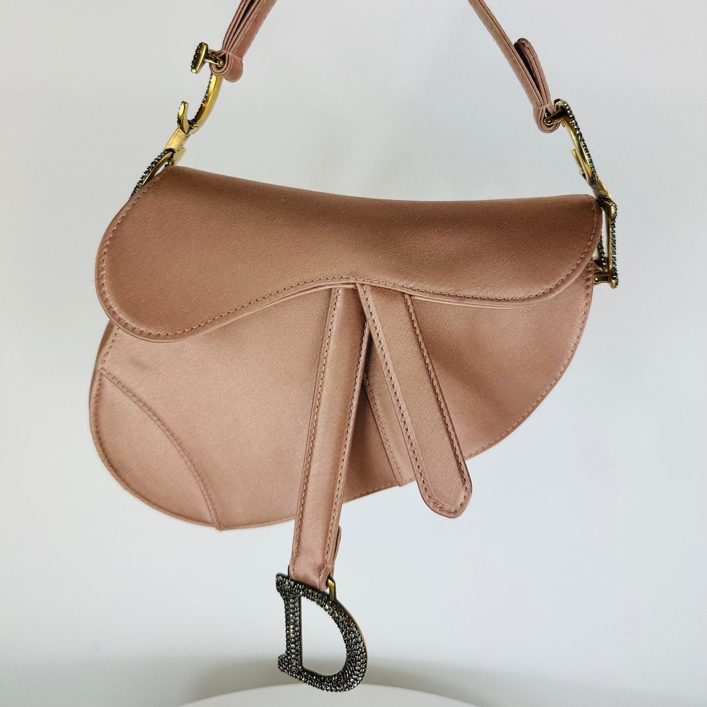 DIOR Saddle mini satin pink