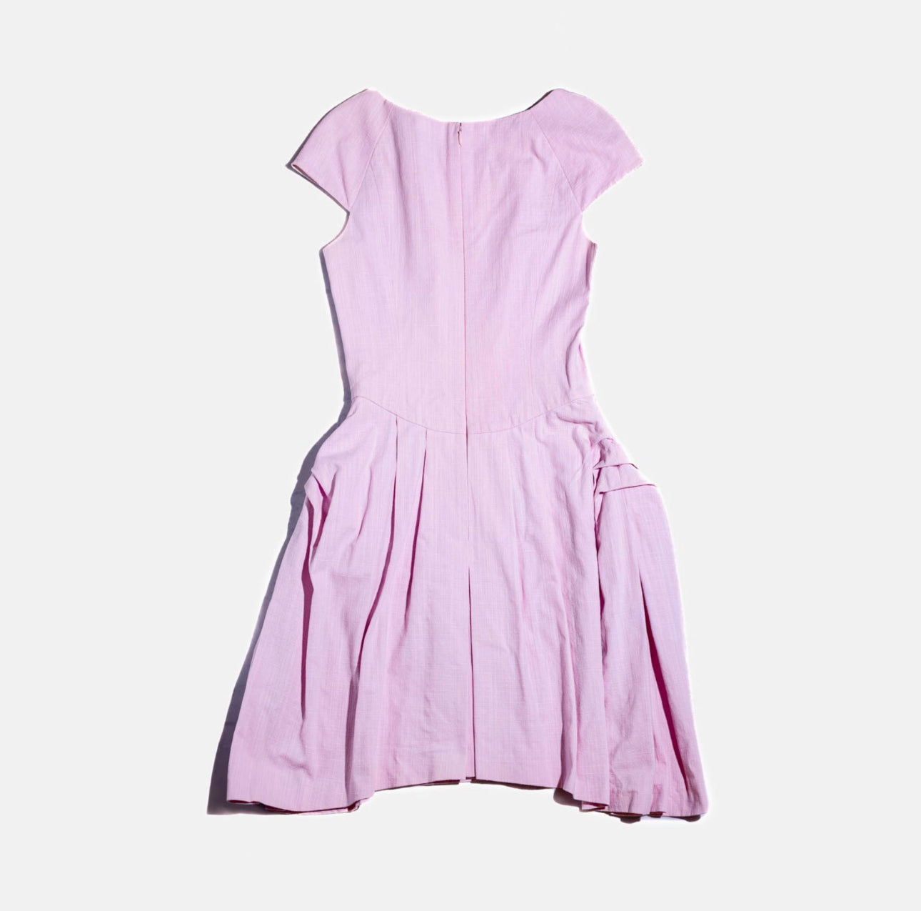 CHANEL - DRESS MIDI PINK COTTON SIZE 40 FR