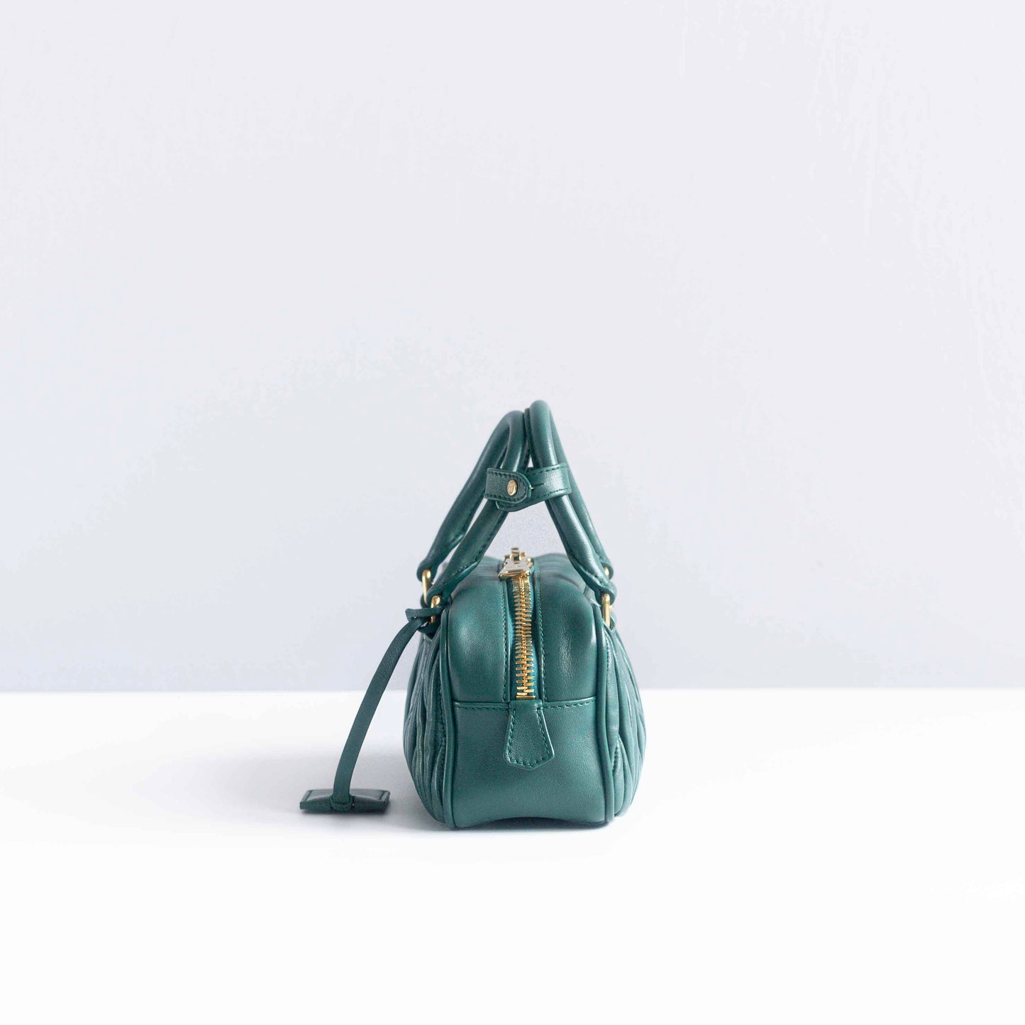 MIUMIU - BAG ARCADIE MATELASSÉ BLUE LAGOON LEATHER