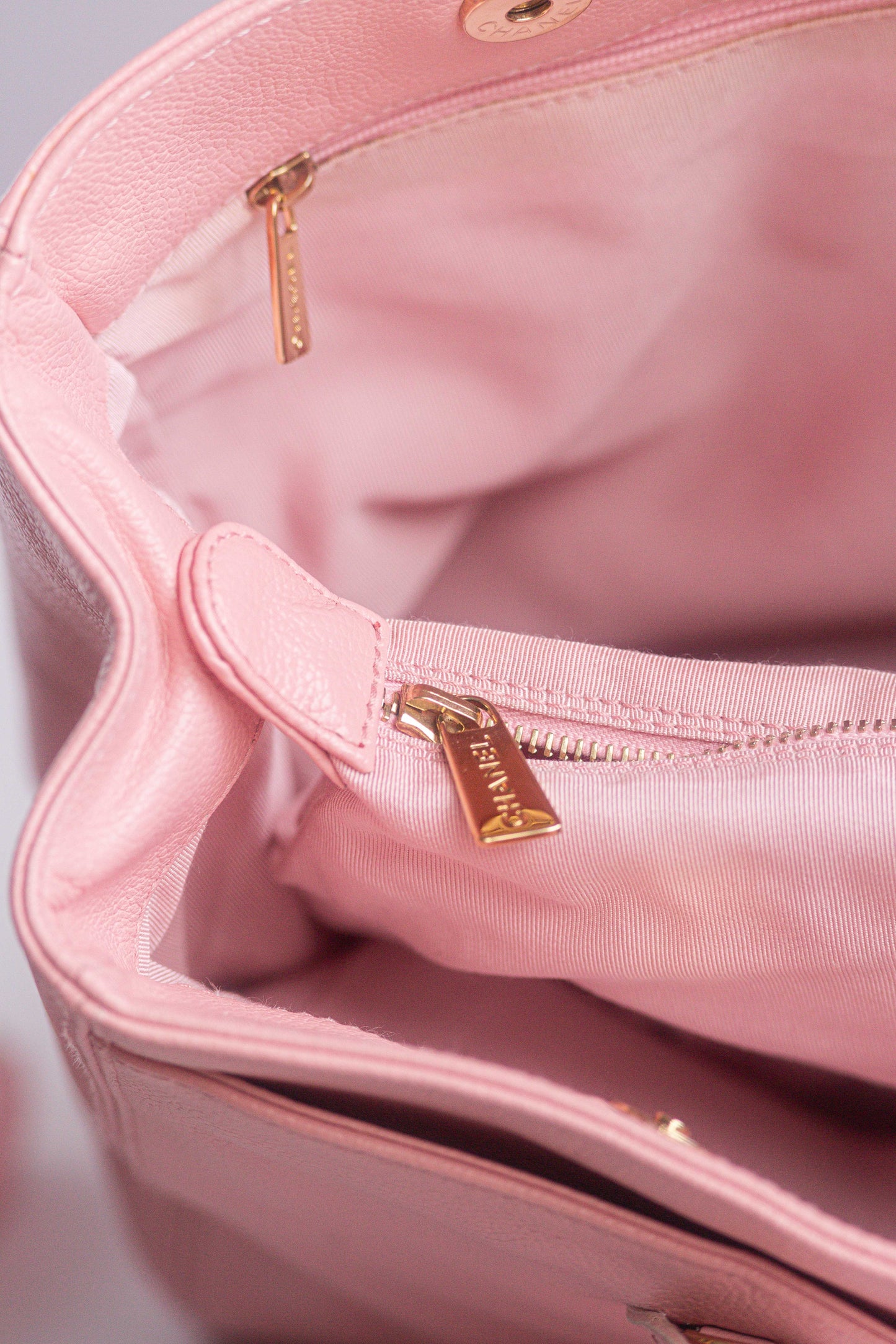 CHANEL - TOTE BAG PINK LEATHER WITH STRAP