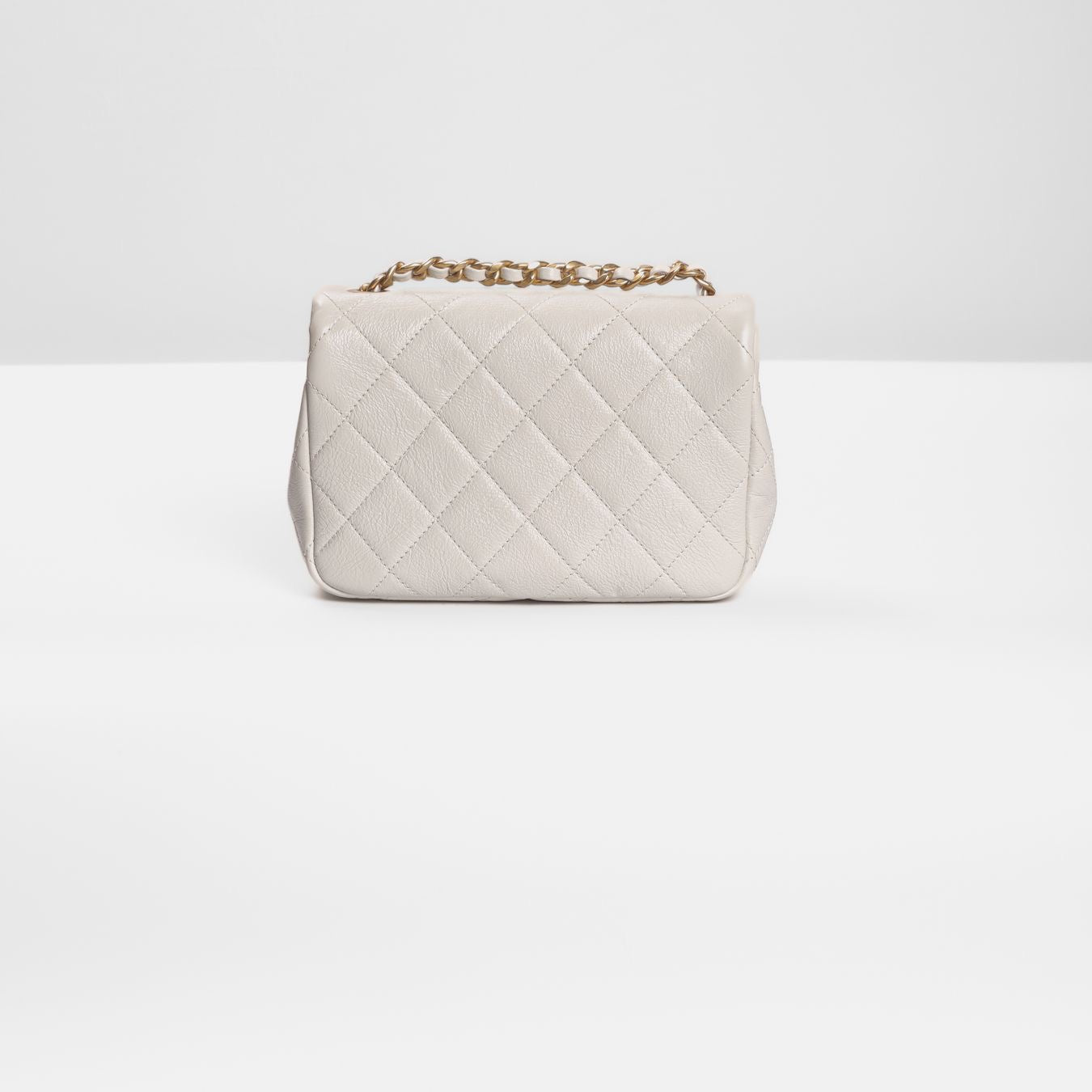 CHANEL - BAG MINI WHITE CALFSKIN CC PEARL FLAP