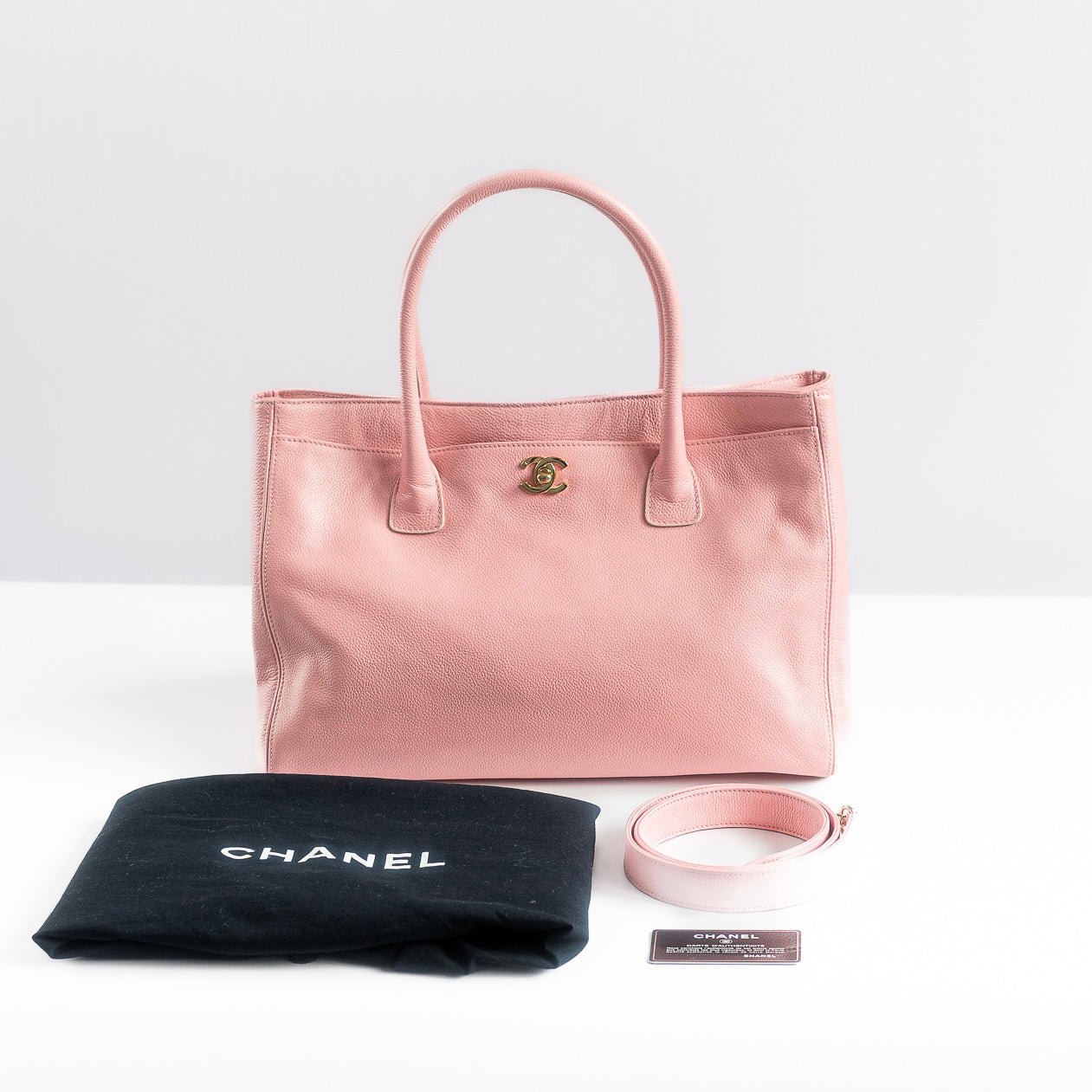 CHANEL - TOTE BAG PINK LEATHER WITH STRAP