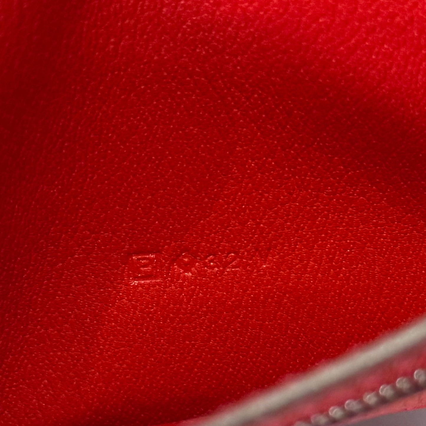 HERMÈS - WALLET BEARN RED ALLIGATOR LEATHER PALLADIUM HARDWARE