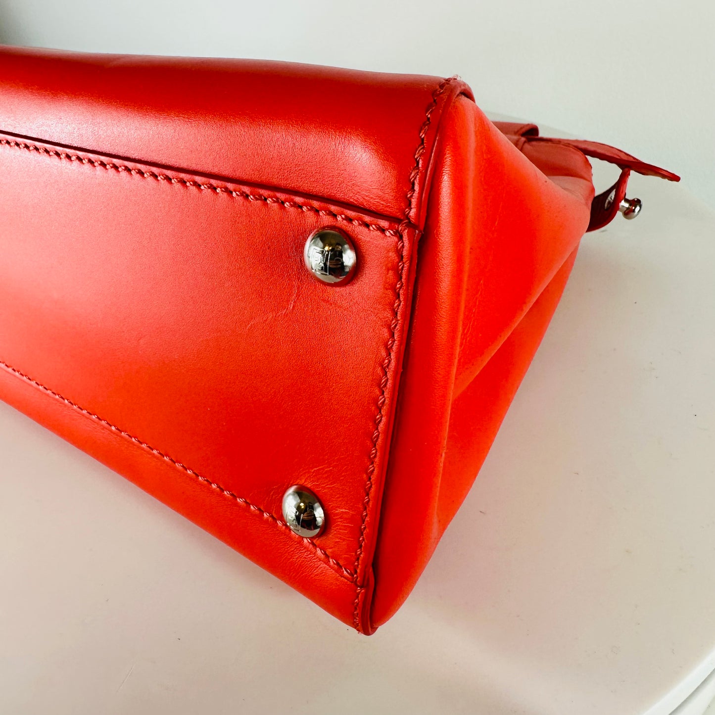 *LIMITED EDITION* FENDI - Peekaboo Bag red with strap blue python and crocodile details