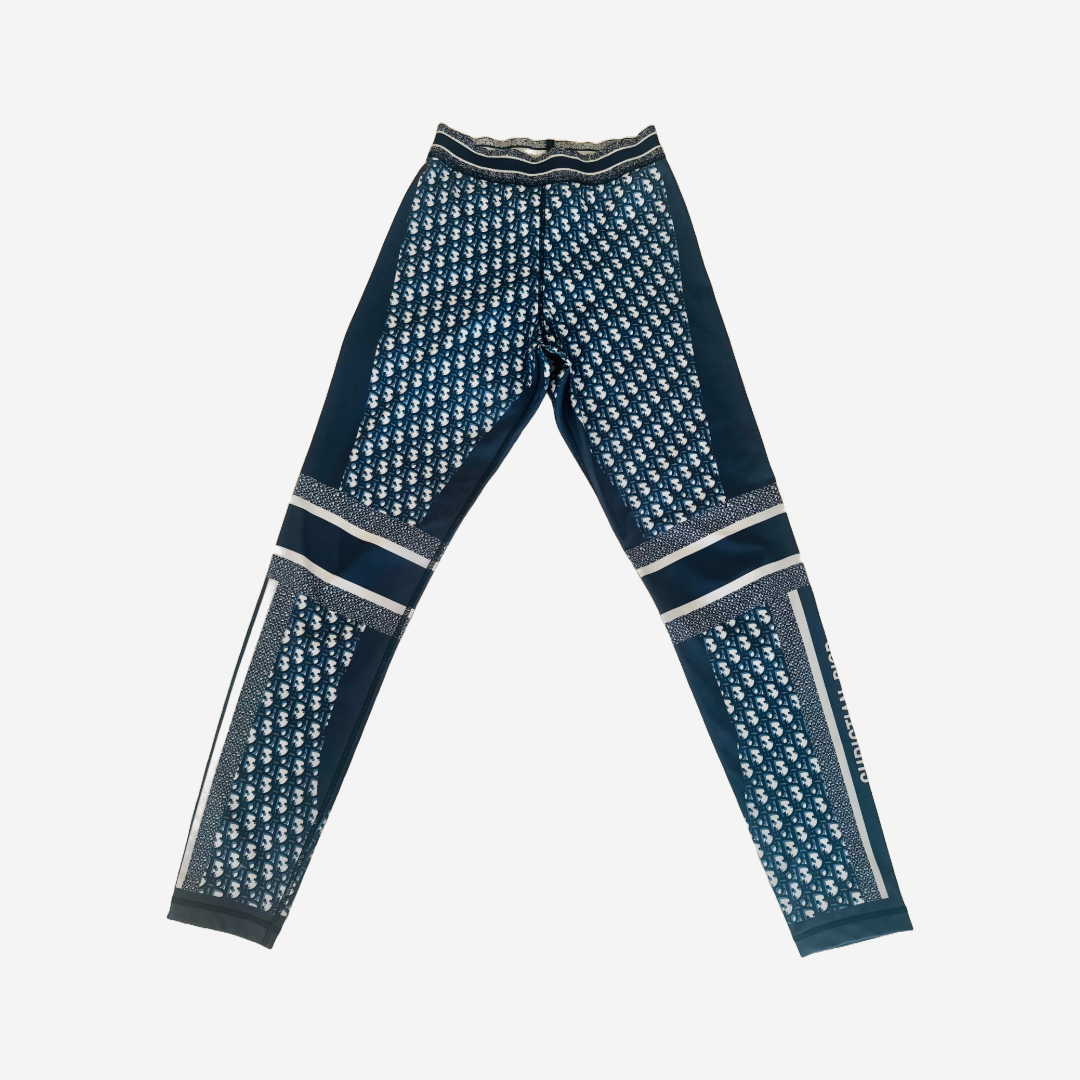 DIOR - LEGGINGS BLUE OBLIQUE PRINT SIZE XS