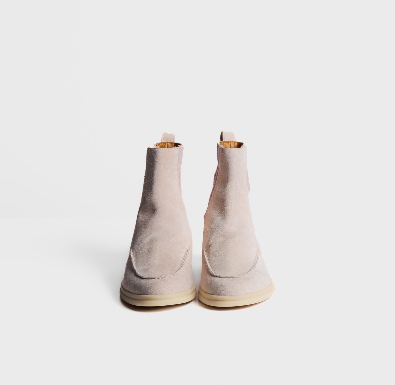 LORO PIANA - BOOTIES PINK SUEDE LEATHER SIZE 39 EU