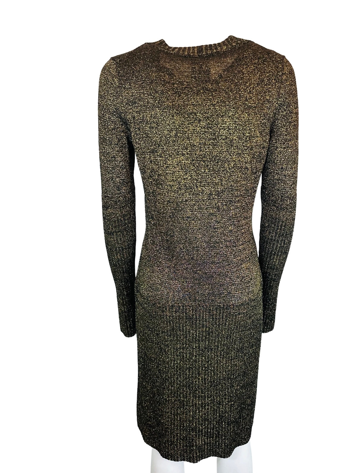 CHANEL - Dress midi lurex gold size 40 FR