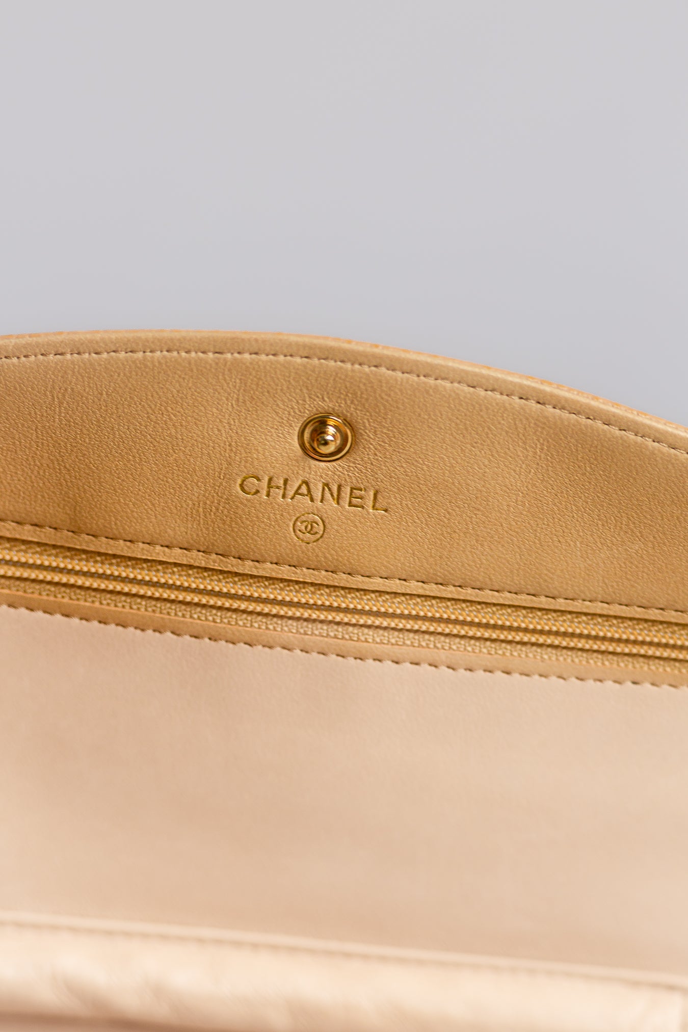 CHANEL - WALLET ON CHAIN BAG BEIGE CAVIAR LEATHER