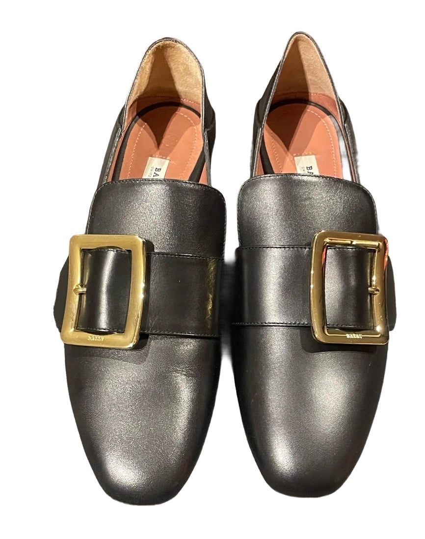 BALLY - Janelle square buckle loafers BRAND NEW size 38 EU
