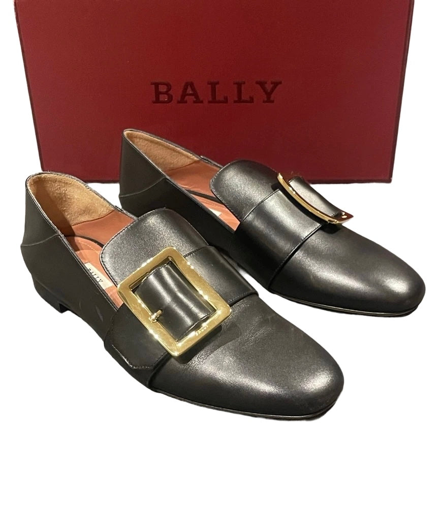 BALLY - Janelle square buckle loafers BRAND NEW size 38 EU