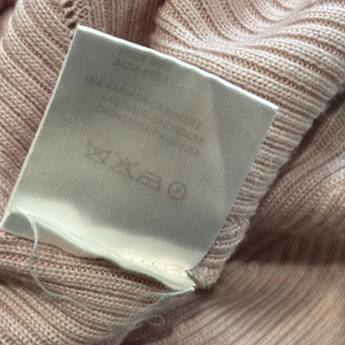 VALENTINO - SWEATER TURTLENECK PINK RIBBED SIZE S