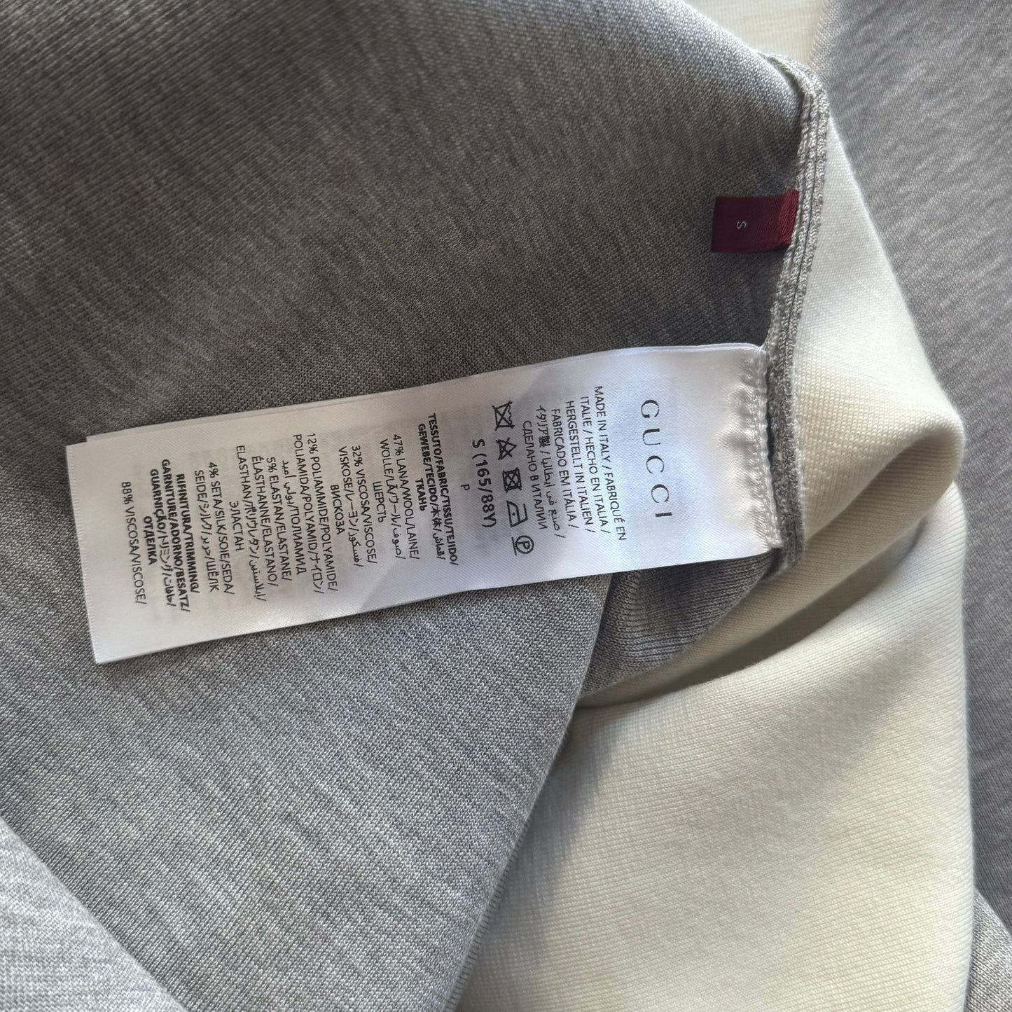 GUCCI - DRESS LIGHT GREY OPEN-BACK SIZE S