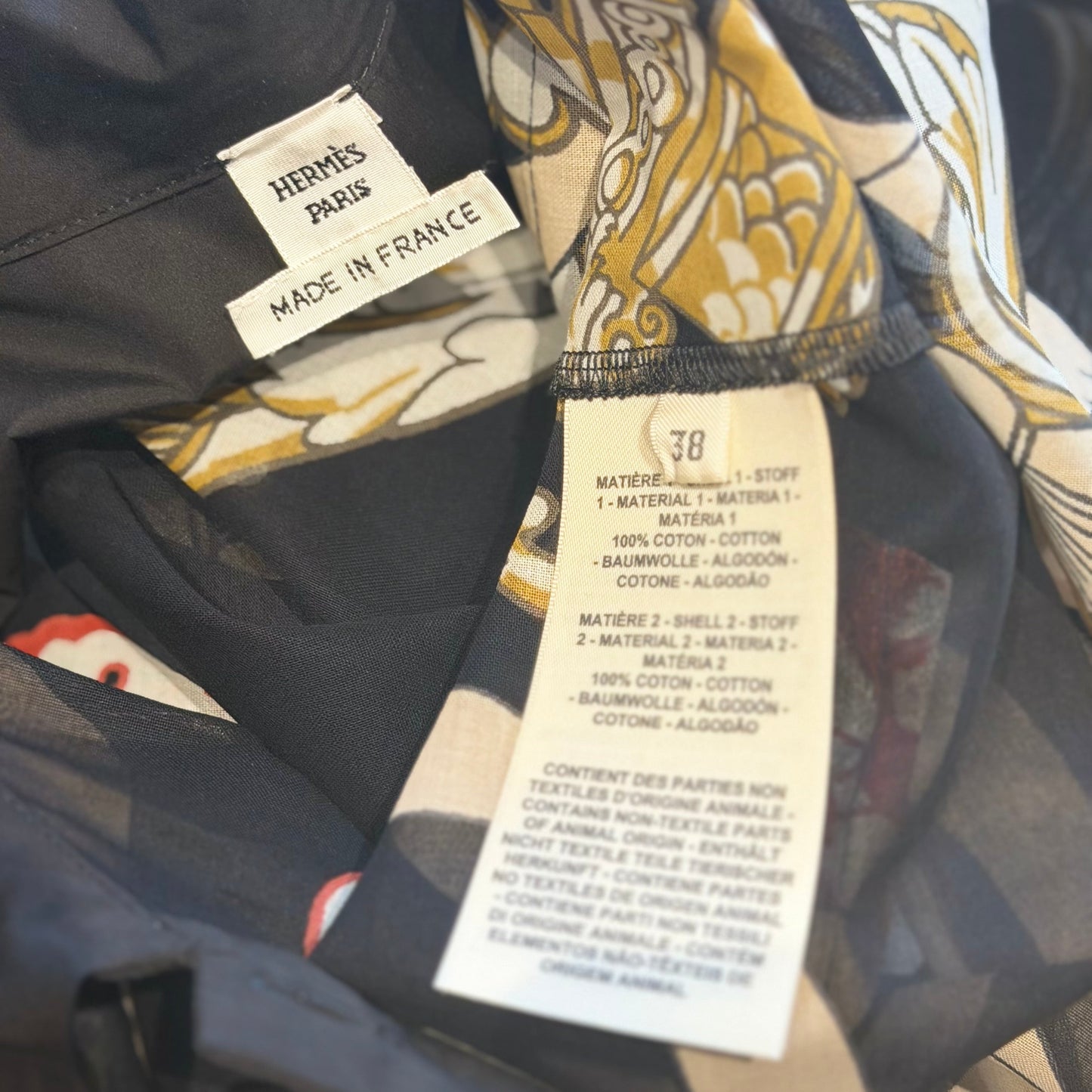 HERMÈS - *COLLECTION 2026* FERRONNERIE REMIX PRINTED SHIRT SIZE 38 FR