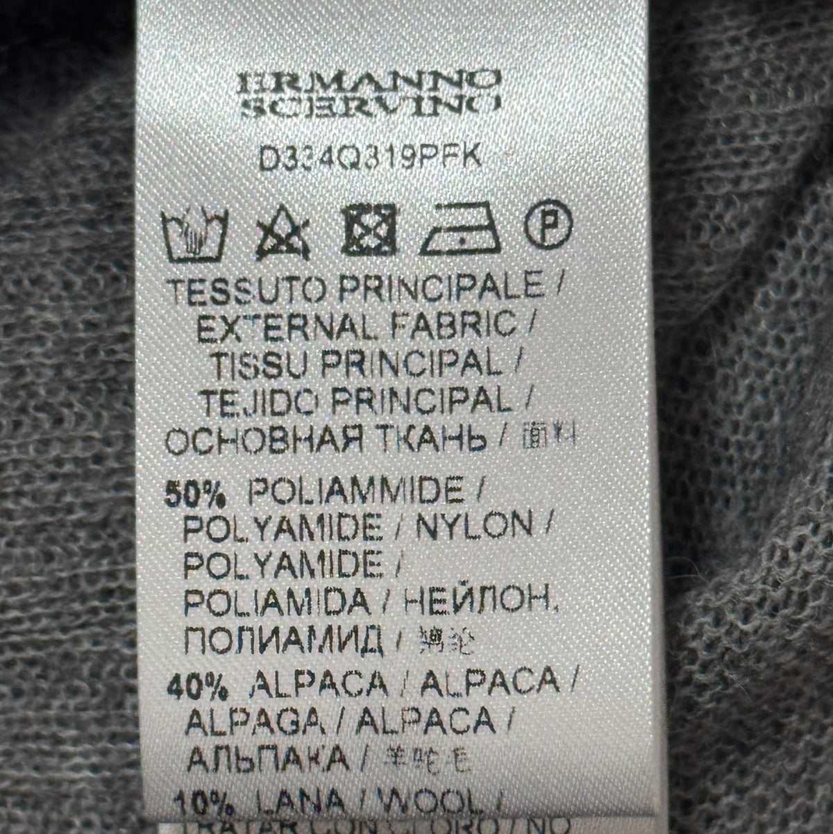 ERMANNO SCERVINO - LONG DRESS KNIT GREY ALPACA & WOOL SIZE 40 IT