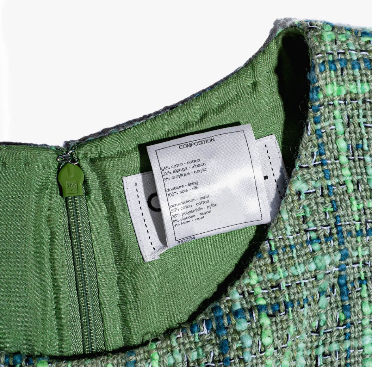 CHANEL - DRESS MIDI MULTICOLOR SIZE 38 FR