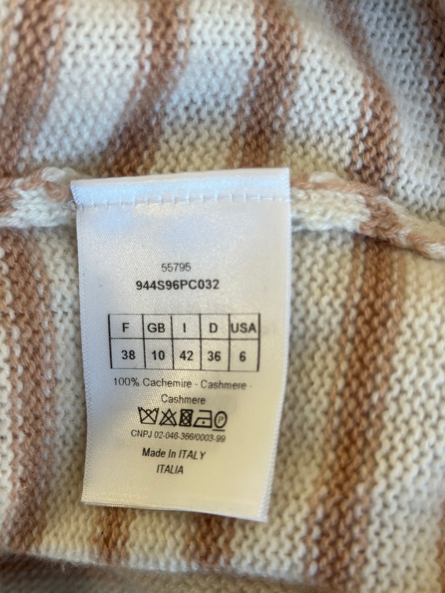 DIOR Pullover 100% cachemire J’Adior Porto Cervo size 38 EU