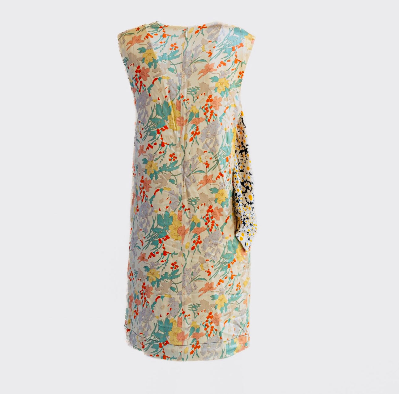 CÉLINE - DRESS MIDI LIGHT MULTICOLOR FLORAL PRINT SIZE 34 FR