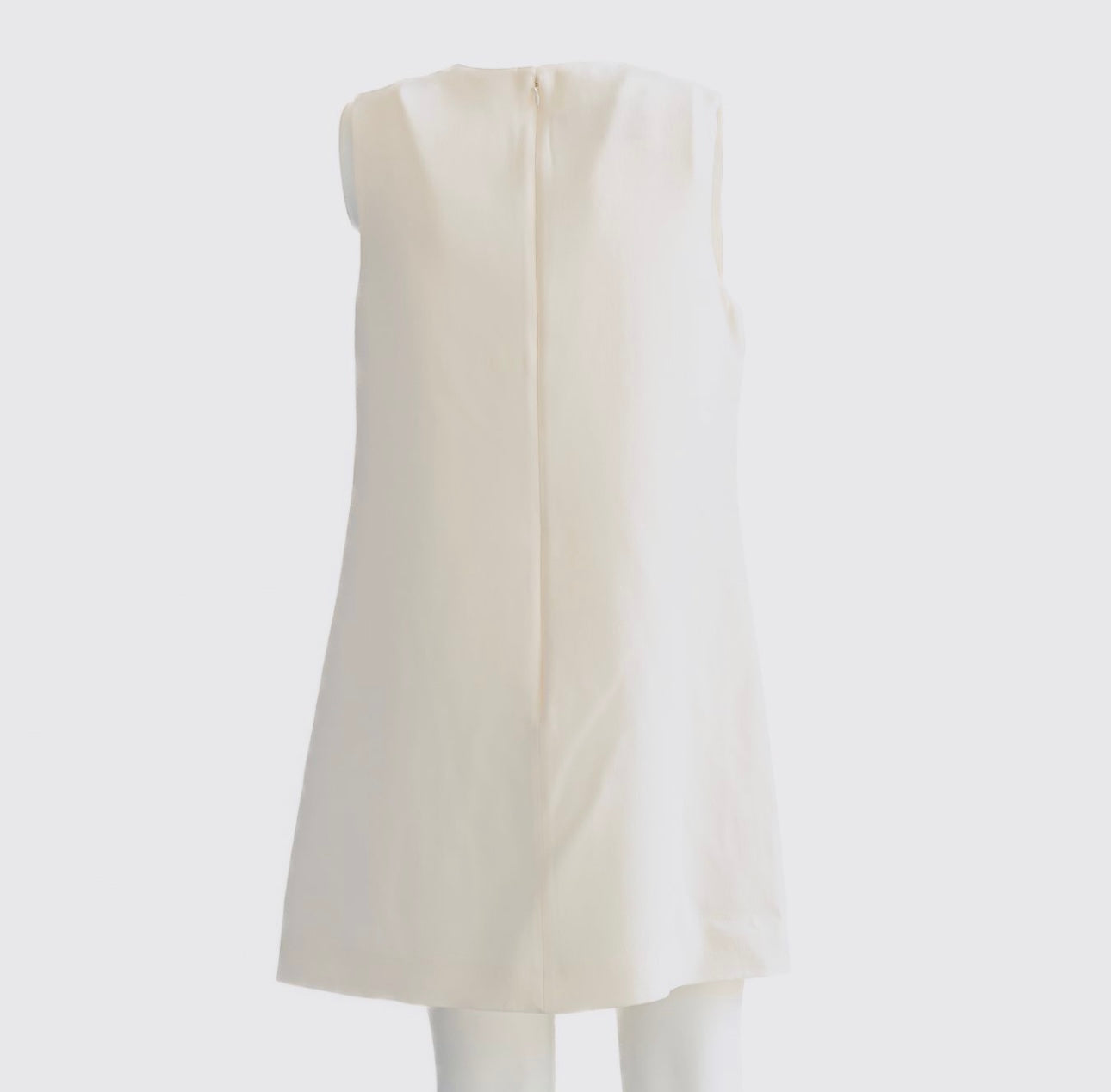 VALENTINO - DRESS MINI IVORY GOLD V LOGO SIZE M