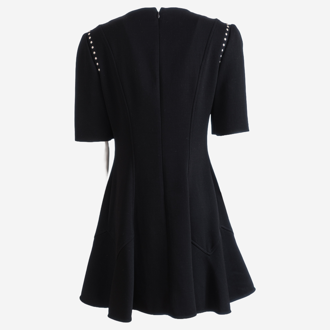 LOUIS VUITTON - DRESS BLACK SILVER STUDS SIZE 40 FR