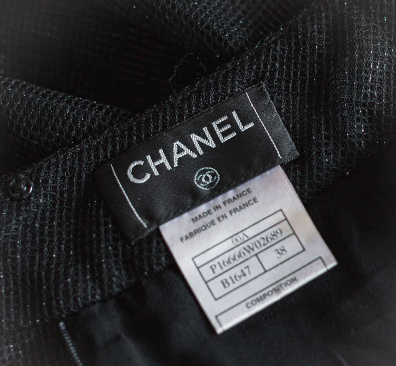 CHANEL - SKIRT MINI BLACK SIZE 38 FR