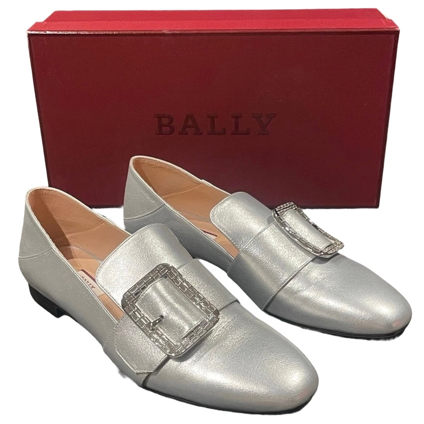 BALLY - Janelle loafer silver leather size 40 EU