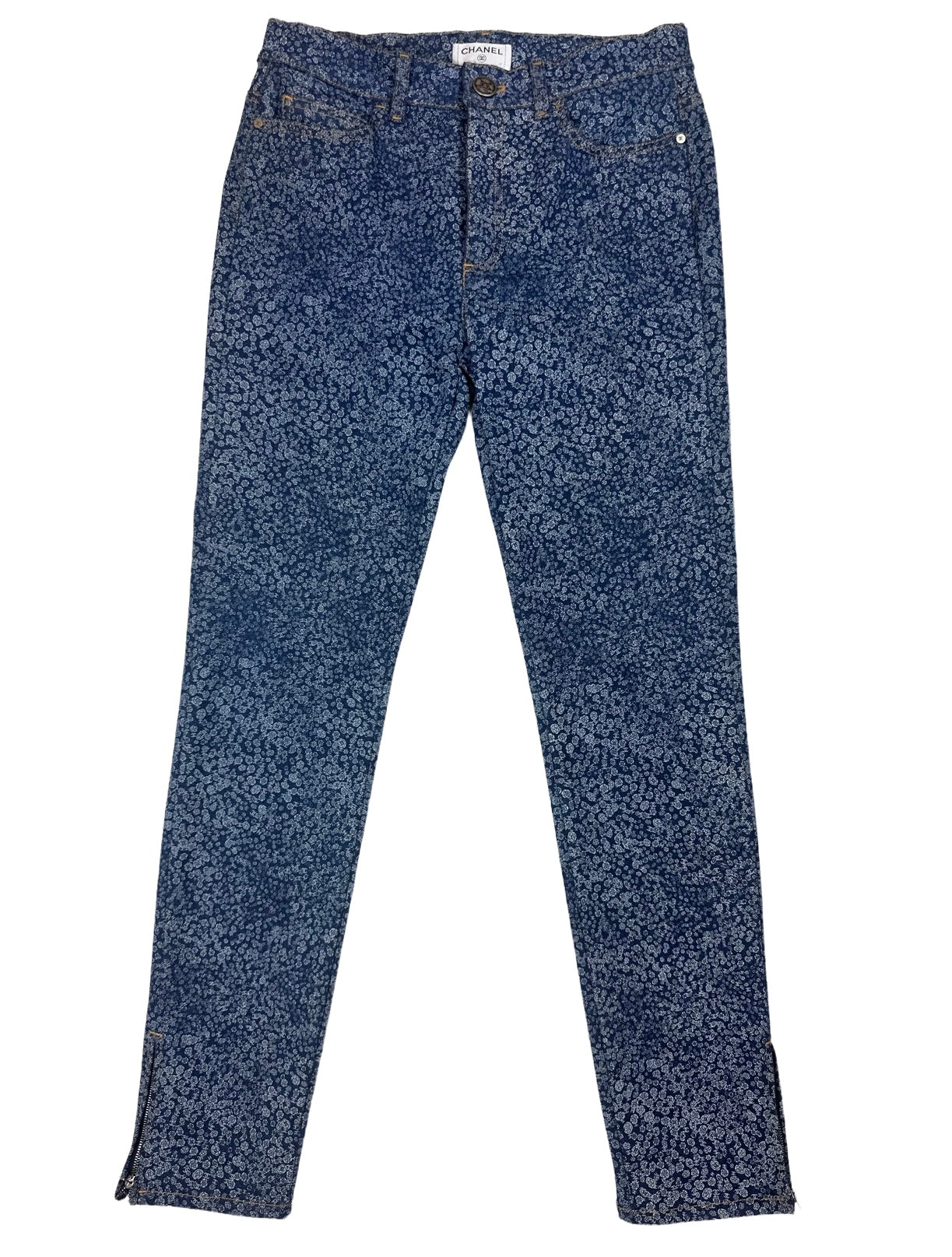 CHANEL - Denim flower mini logo CC size 40 FR