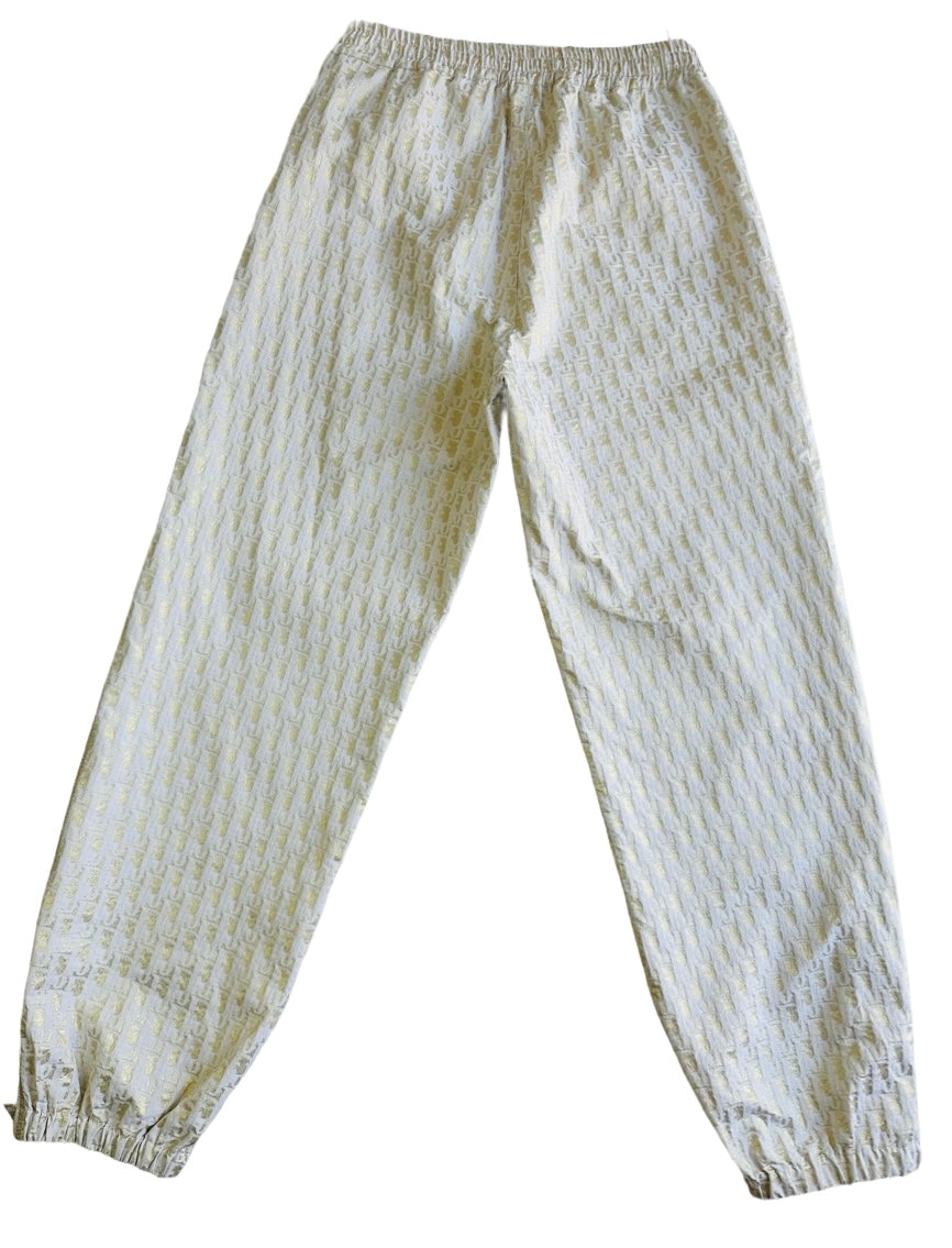 CHRISTIAN DIOR - Trousers oblique gold logo 40 FR