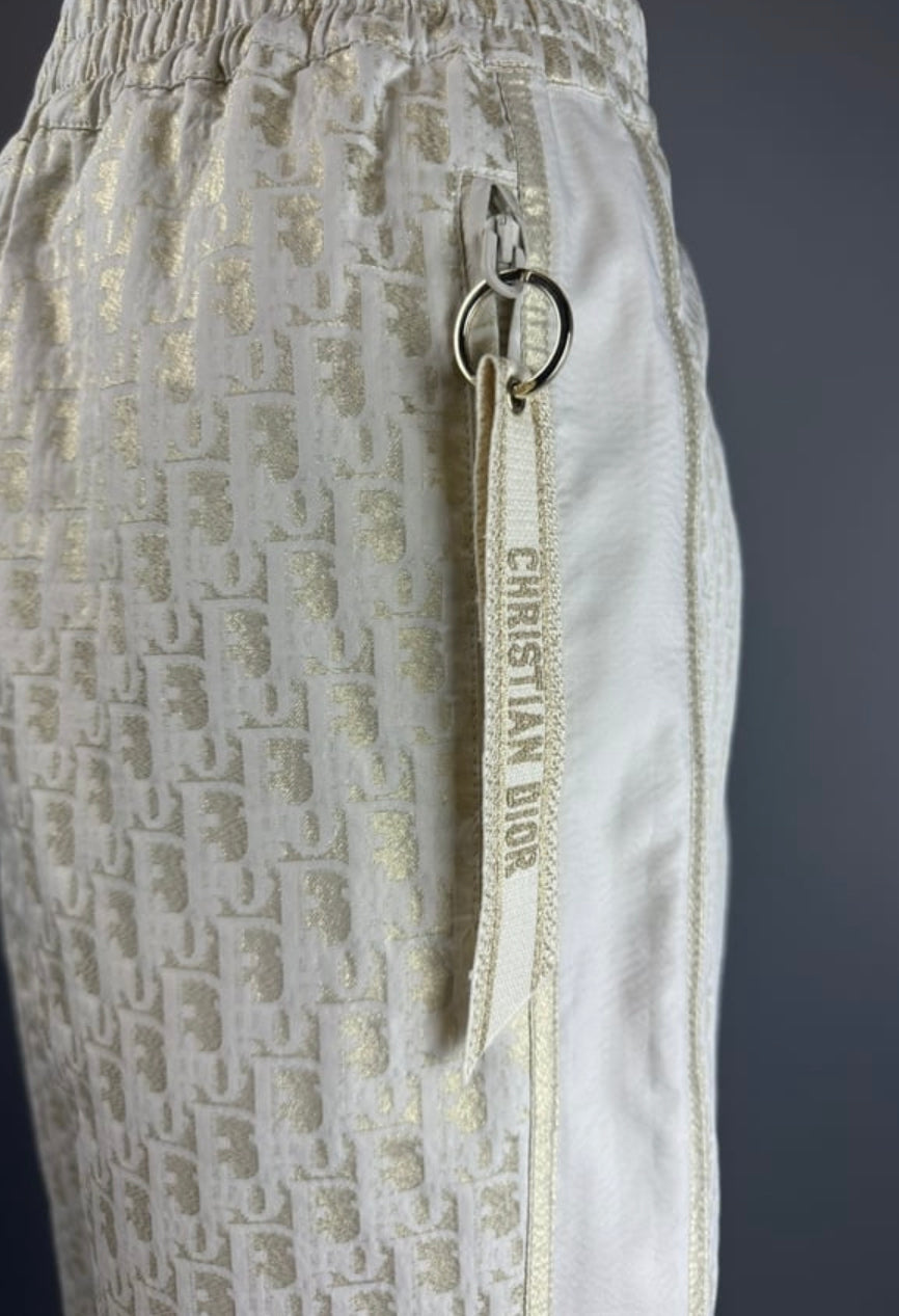 CHRISTIAN DIOR - Trousers oblique gold logo 40 FR