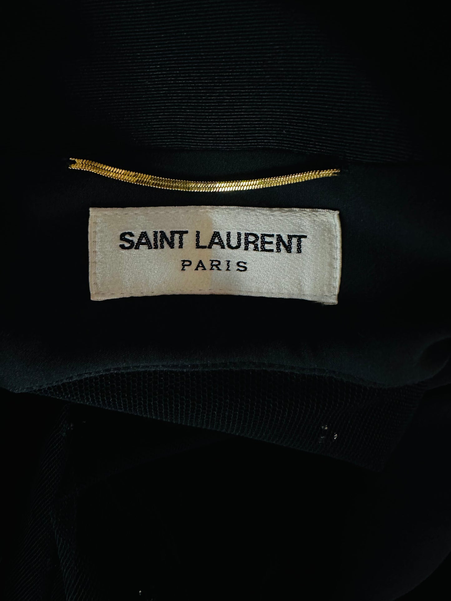 SAINT LAURENT - Dress black velvet size 40 FR