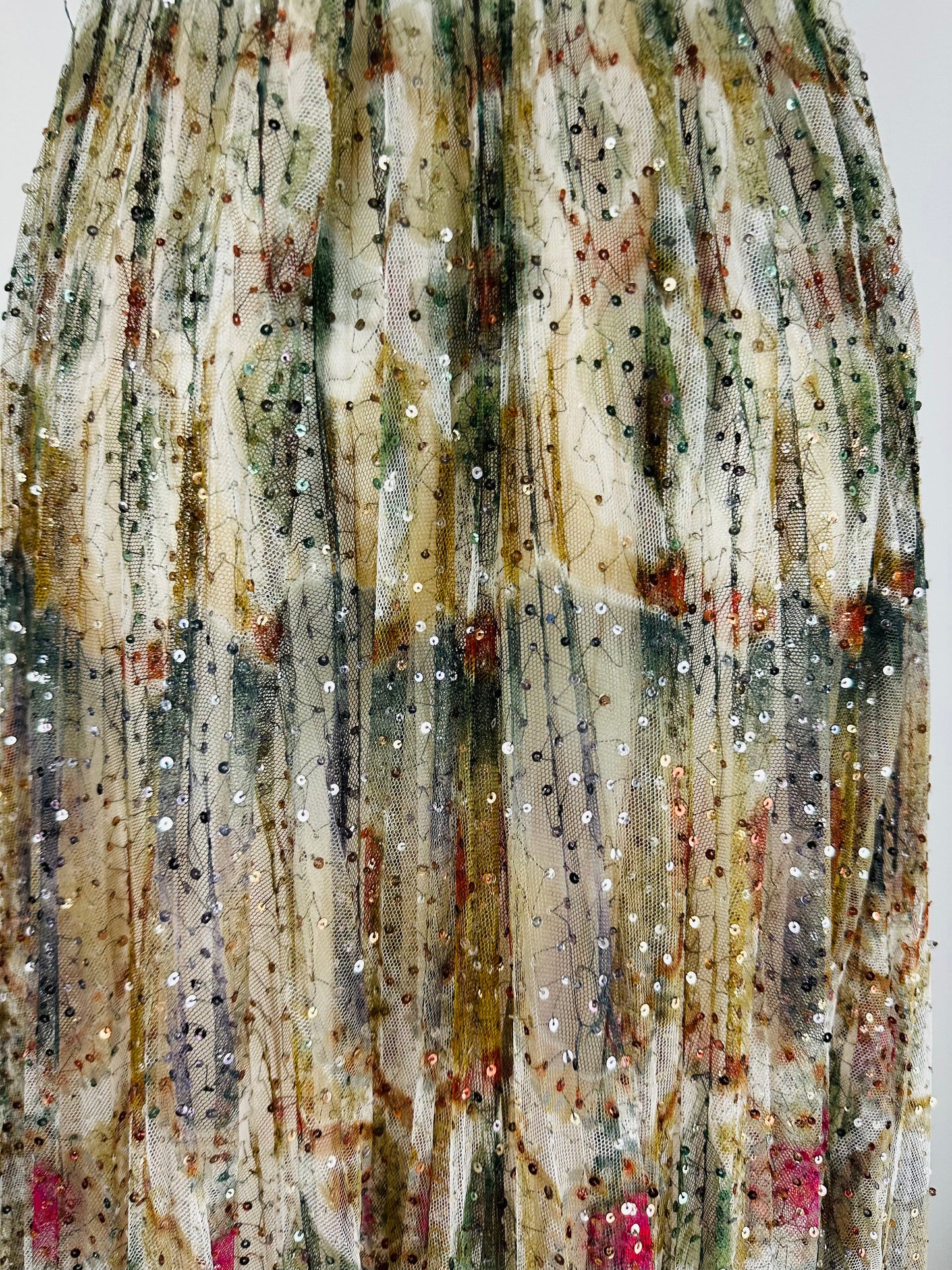 DIOR - Long skirt multicolor paiettes size 36 FR