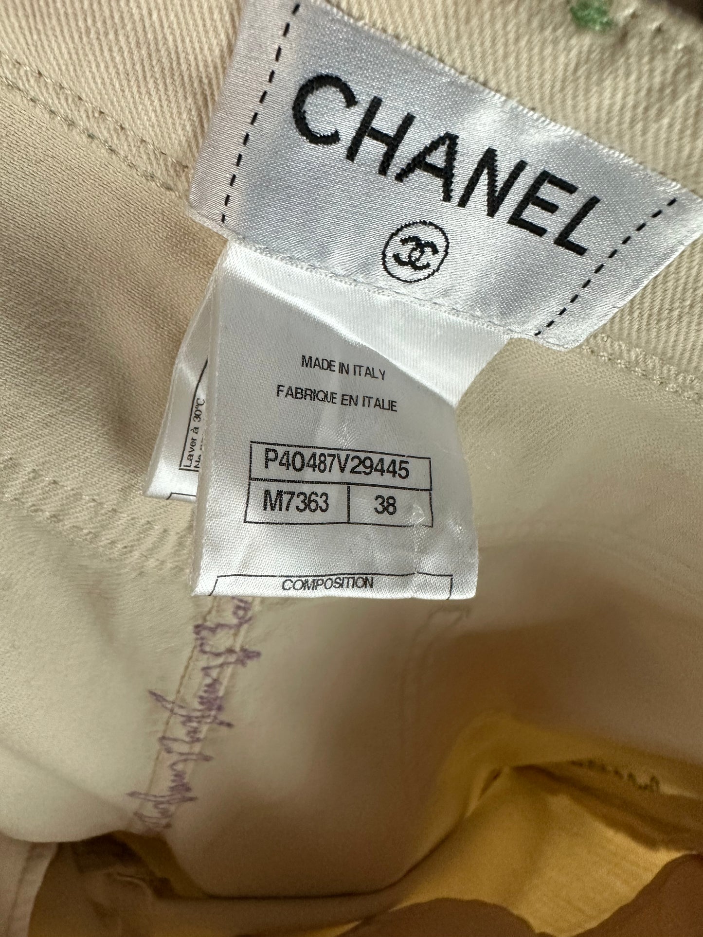 CHANEL - Jeans grey logo size 38 FR