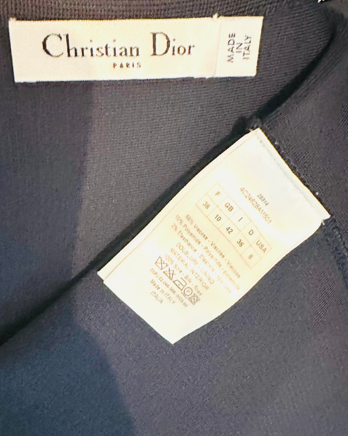 DIOR - Dress midi blue size 38 FR