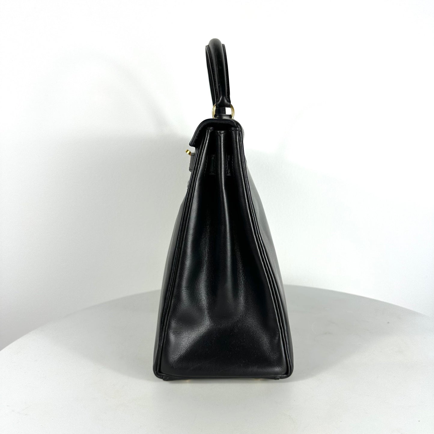 HERMÈS- BAG KELLY 32 BLACK VINTAGE