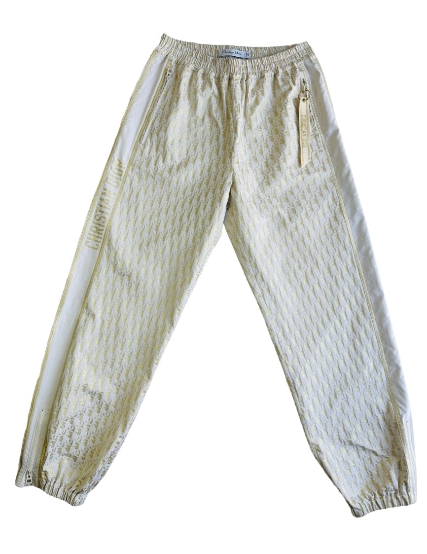 CHRISTIAN DIOR - Trousers oblique gold logo 40 FR