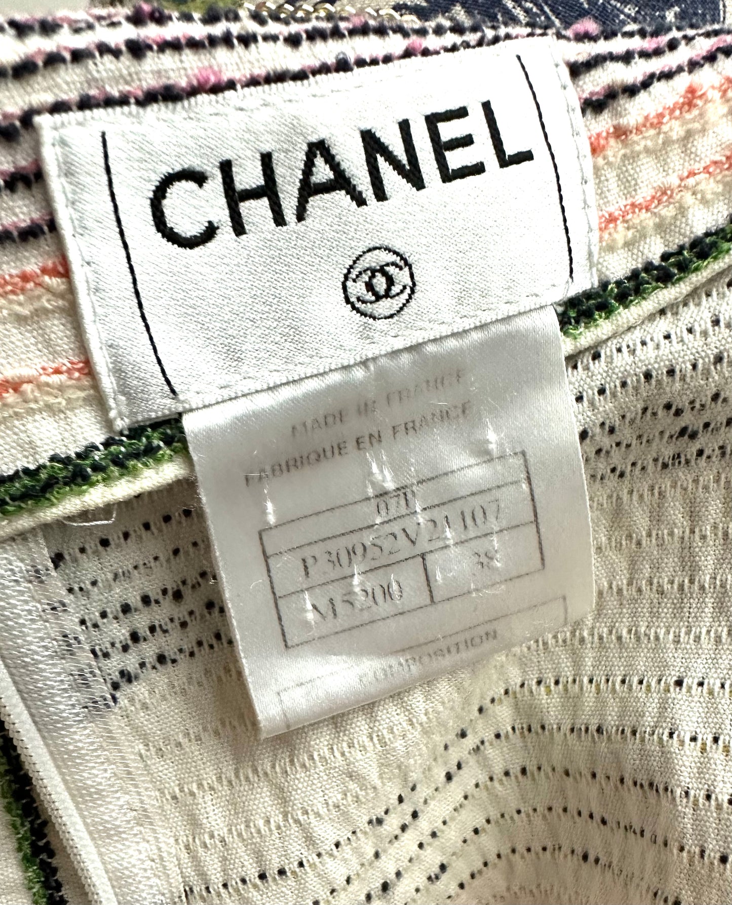 CHANEL - Dress multicolor with chain details size 38 FR