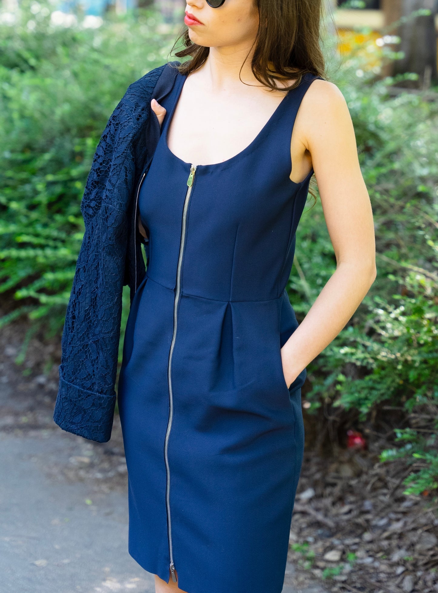 DIOR - Dress midi blue size 38 FR
