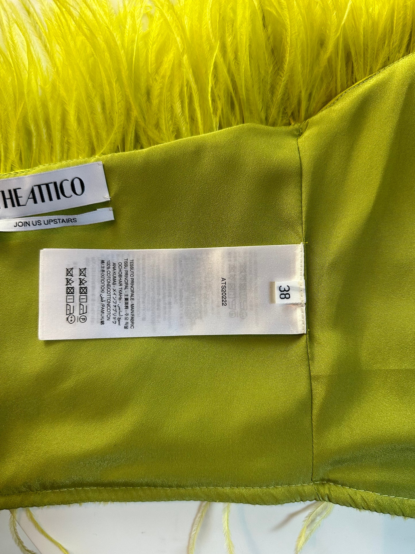 ATTICO - Bustier feather lime size 38 IT