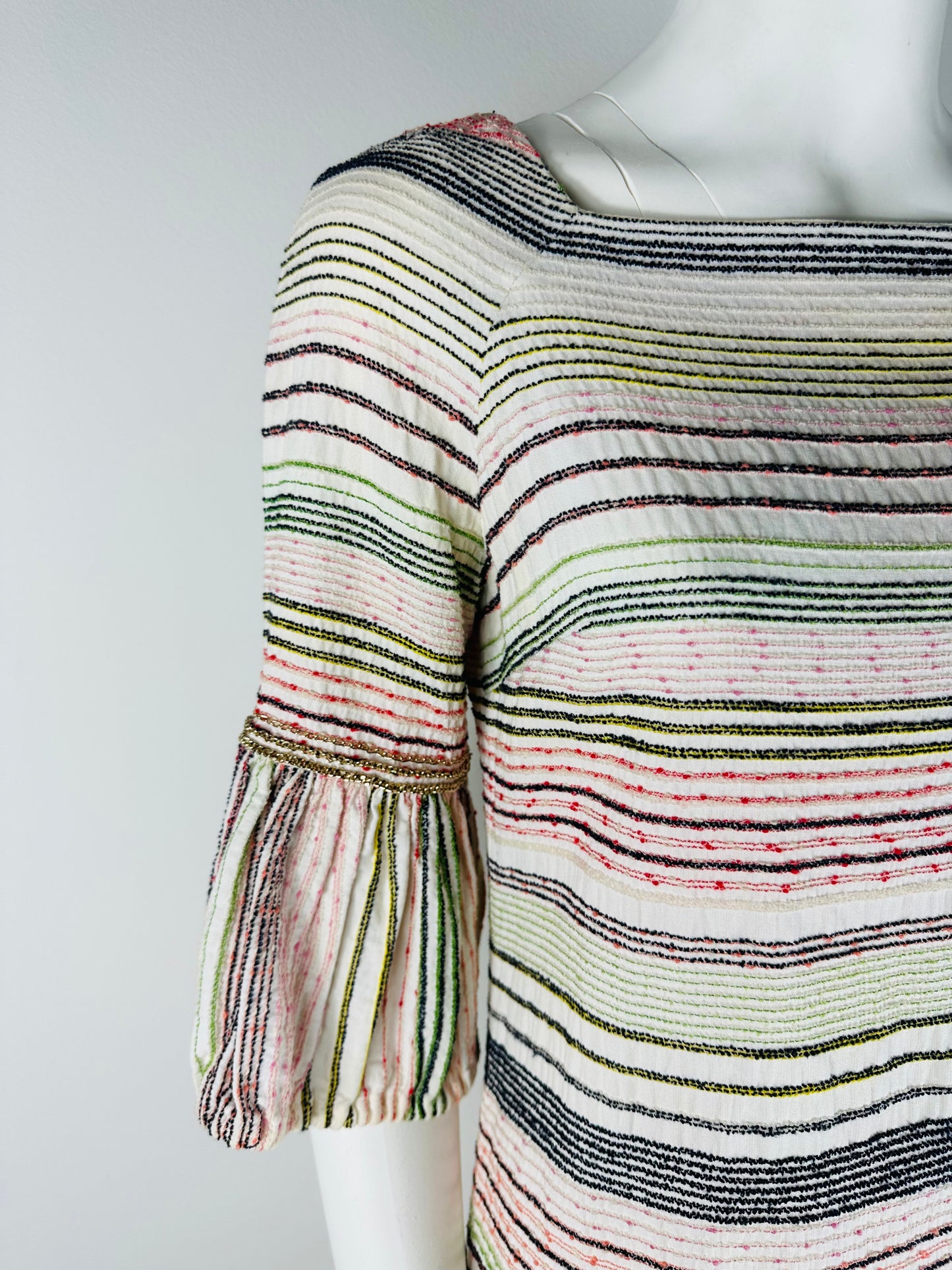 CHANEL - Dress multicolor with chain details size 38 FR
