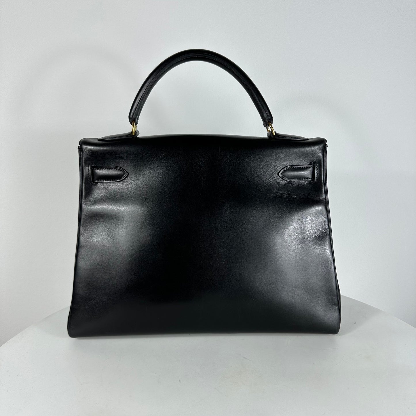 HERMÈS- BAG KELLY 32 BLACK VINTAGE