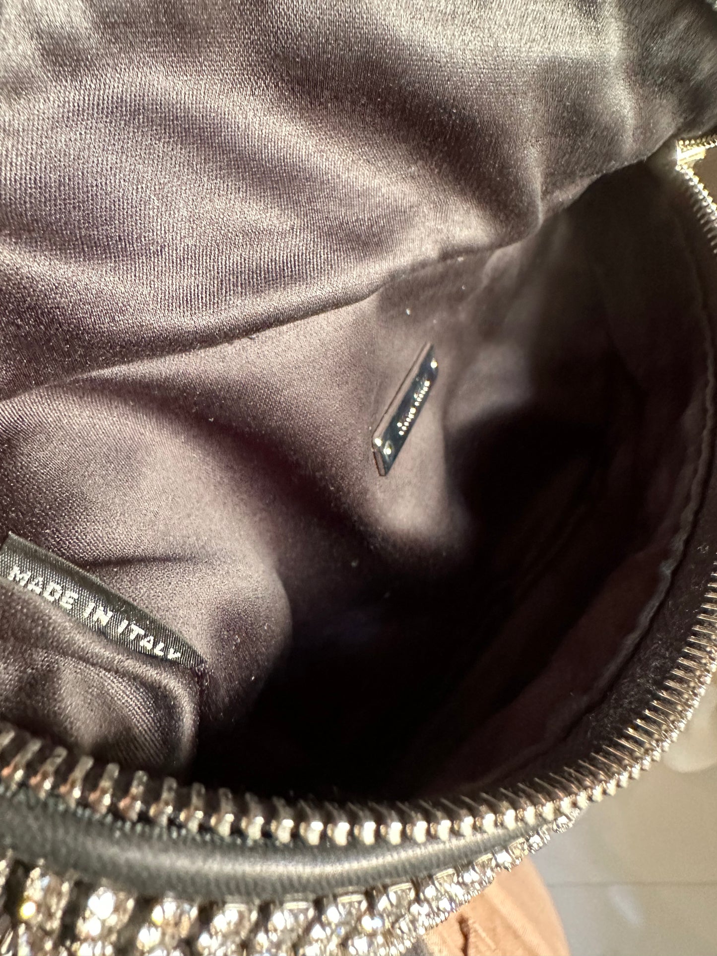 MIU MIU - Black Crystal Fringes Fanny Pack