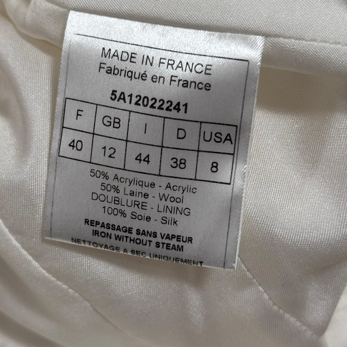 DIOR - BLAZER BELTED ECRU SIZE 40 FR